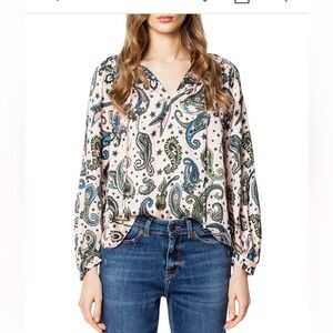 ZADIG & VOLTAIRE PINK PAISLEY BLOUSE. SIZE XS. 🩷💚🩵
